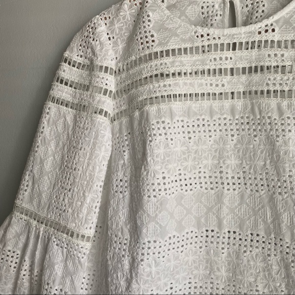 BA&SH Lace Blouse White Gianna Blouse - Picture 3 of 8